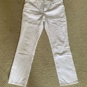 Banana Republic white skinny boot cut jeans size 2